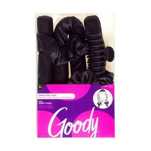 Goody Heatless Overnight Hair Curler Set Black | 4-Piece